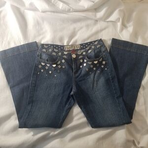 Boom Boom Embellished Flare Leg Jeans